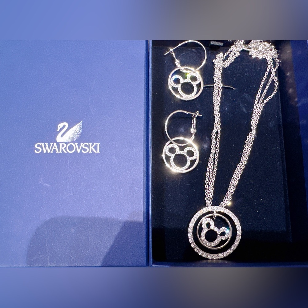 Mickey necklace and earrings set